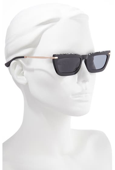 Ochelari Femei Jimmy Choo Vela 55mm Flat Top Sunglasses Black Grey Blue image1