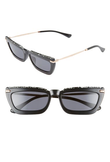 Ochelari Femei Jimmy Choo Vela 55mm Flat Top Sunglasses Black Grey Blue image