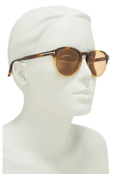 Ochelari Femei Tom Ford Dante 52mm Round Sunglasses Colored Havana Brown image2