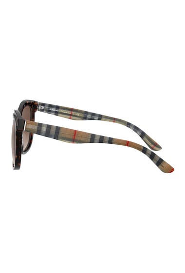 Ochelari Femei Burberry Marblecheck 55mm Square Sunglasses Dark Havana Brown Gradient image4