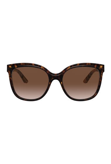 Ochelari Femei Burberry Marblecheck 55mm Square Sunglasses Dark Havana Brown Gradient image0