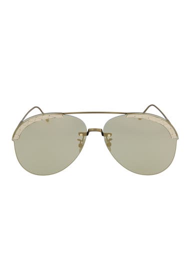 Ochelari Femei Bottega Veneta 63mm Aviator Sunglasses Gold Bronze image