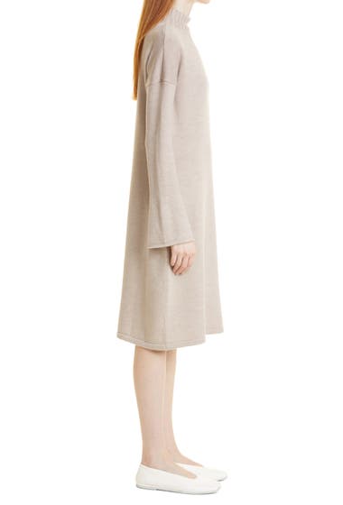 Imbracaminte Femei MAX MARA LEISURE Navile Turtleneck Wool Dress Beige image2
