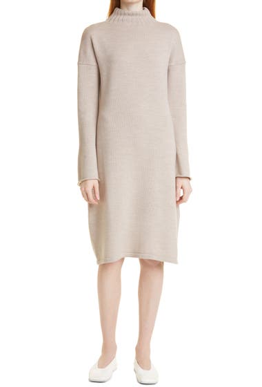 Imbracaminte Femei MAX MARA LEISURE Navile Turtleneck Wool Dress Beige image