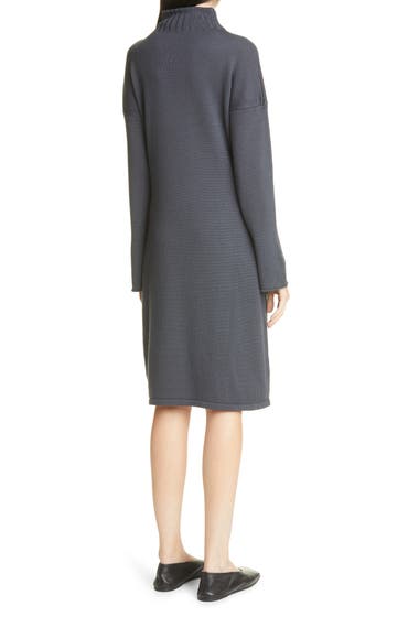 Imbracaminte Femei MAX MARA LEISURE Navile Turtleneck Wool Dress Dark Grey image1
