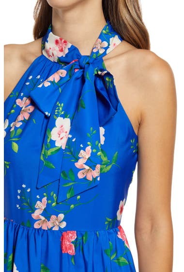 Imbracaminte Femei Eliza J Bow Neck Floral Tiered Sundress Blue image3