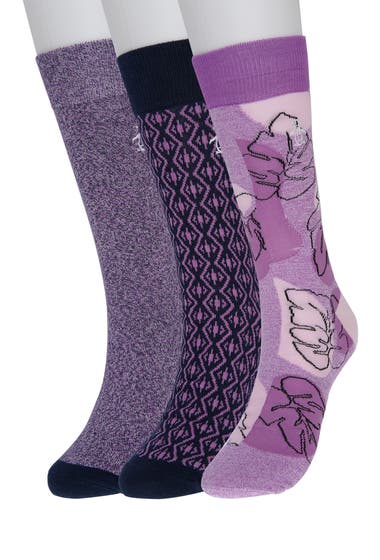 Imbracaminte Barbati Original Penguin Magnolia Crew Socks - Pack of 3 Rose Violet image19