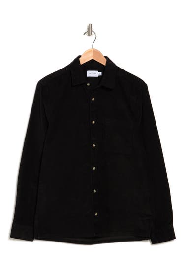 Imbracaminte Barbati TOPMAN Corduroy Button-Up Overshirt Black image23