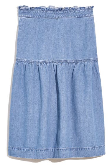 Imbracaminte Femei Madewell Womens Pull-On Denim Midi Skirt Normandie Wash image17