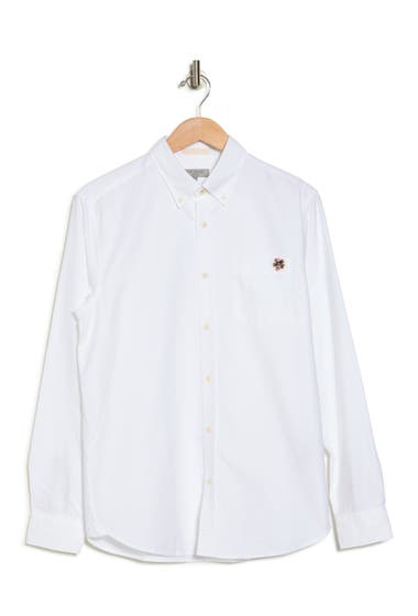 Imbracaminte Barbati Ted Baker London Caplet Button-Down Shirt White image7