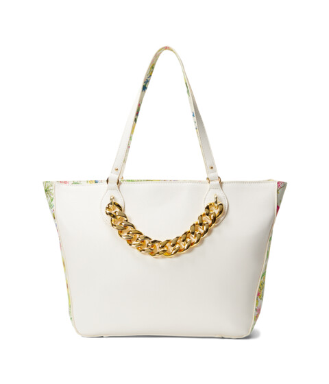 Genti Femei Betsey Johnson Lena Large Tote with Chain Swag White Floral image10