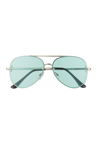 Ochelari Femei BP 60mm Oversize Mirrored Aviator Sunglasses Gold- Green image4