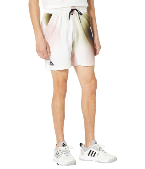 Imbracaminte Barbati adidas Melbourne 7quot Print Tennis Shorts WhiteBlackWonder Mauve