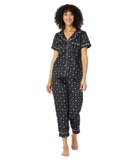 Imbracaminte Femei BedHead Pajamas Short Sleeve Cropped Pajama Set Tipsy Martini