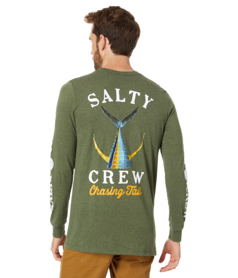 Imbracaminte Barbati Salty Crew Tailed Long Sleeve Tee Forest Heather