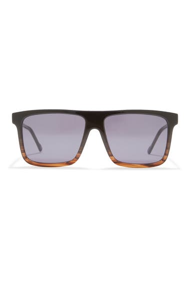 Ochelari Barbati Le Specs 58mm Booster Rectangle Sunglasses Black Tort Splice Smoke Mono image18