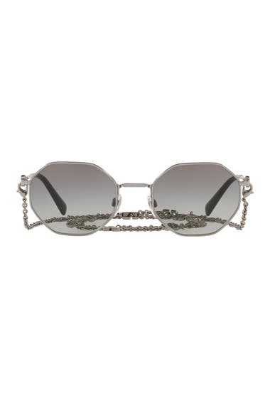Ochelari Barbati Valentino 52mm Irregular Sunglasses Gunmetal Grey Dark Grey image12