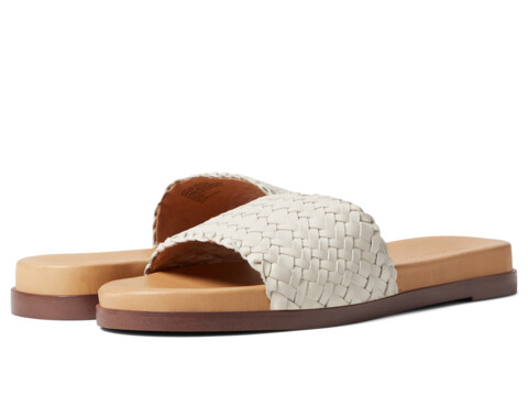 Incaltaminte Femei Madewell The Louisa Slide Sandal in Woven Leather Pale Oyster