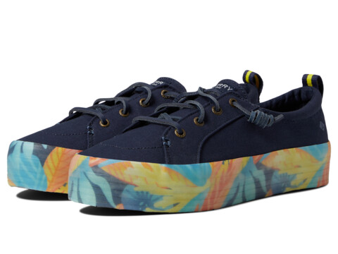 Incaltaminte Femei Sperry Crest Vibe Platform Coral Floral Navy