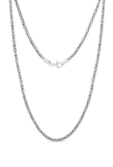 Bijuterii Femei DEVATA Sterling Silver 25mm Byzantine Round Chain Necklace - 24 Chain length Silver