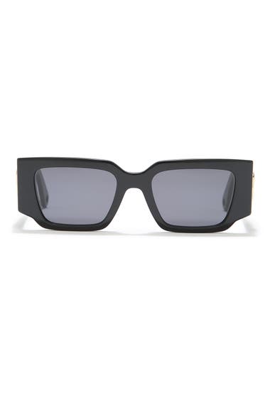 Ochelari Femei Lanvin 52mm Rectangle Sunglasses Black image2