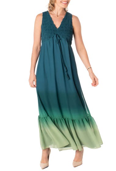 Imbracaminte Femei Taylor Dresses Ombr Smocked Bodice Maxi Dress Arabian Green