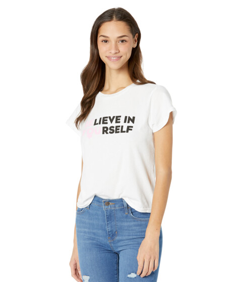 Imbracaminte Femei LAmade Believe in Yourself Graphic Winston Vintage Tee with Give Back White