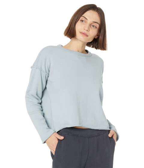 Imbracaminte Femei Eileen Fisher Petite Crew Neck Box Top in Organic Cotton French Terry Frost