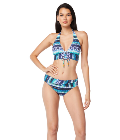 Imbracaminte Femei Bleu Rod Beattie Sun Sea and Sand Lace-Up Halter Bikini Top Navy
