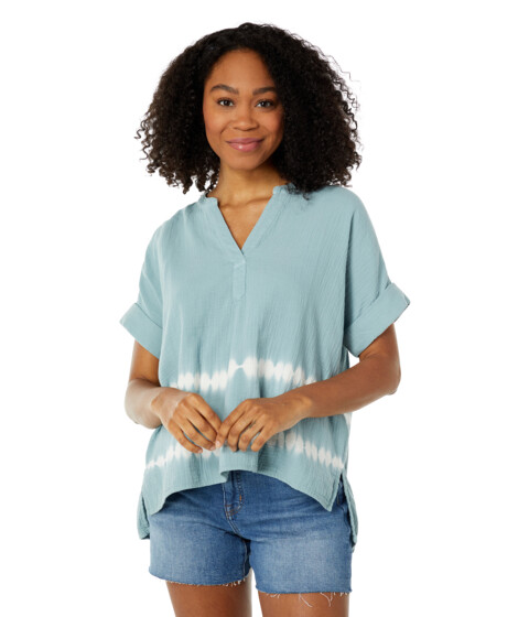 Imbracaminte Femei Madewell Tie-Dye Lightspun Lakeline Popover Shirt Tie-Dye Blue Horizon