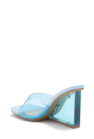 Incaltaminte Femei Wild Diva Lounge Frankie Clear Wedge Heeled Sandal Light Blue image1