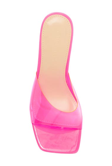 Incaltaminte Femei Wild Diva Lounge Frankie Clear Wedge Heeled Sandal Hot Pink image3