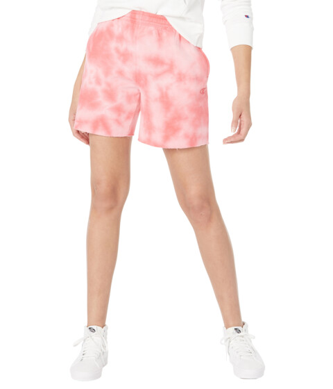 Imbracaminte Femei Champion Fleece Dye Shorts - 65quot Crush Dye Pinky Peach
