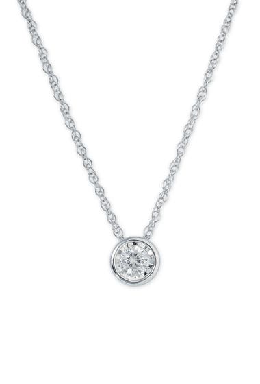 Bijuterii Femei Effy Sterling Silver Diamond Pendant Necklace - 018 ctw White image