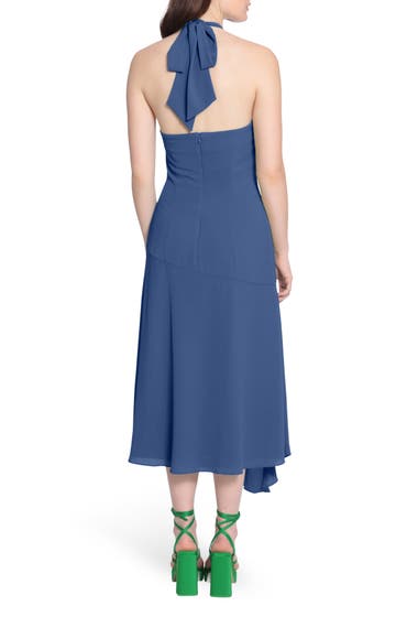 Imbracaminte Femei Donna Morgan Catalina Crepe Halter Maxi Dress Ink Blue image1