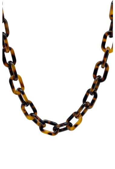 Bijuterii Femei ADORNIA Tortoiseshell Chain Necklace Brown image0