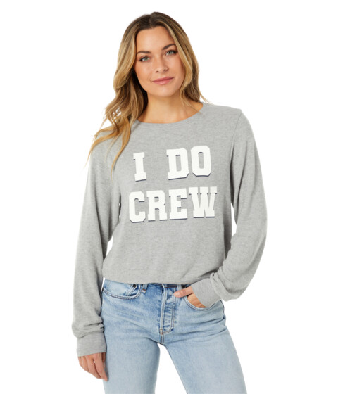 Imbracaminte Femei Wildfox I Do Crew Brushed Hacci Jersey Sweatshirt Heather
