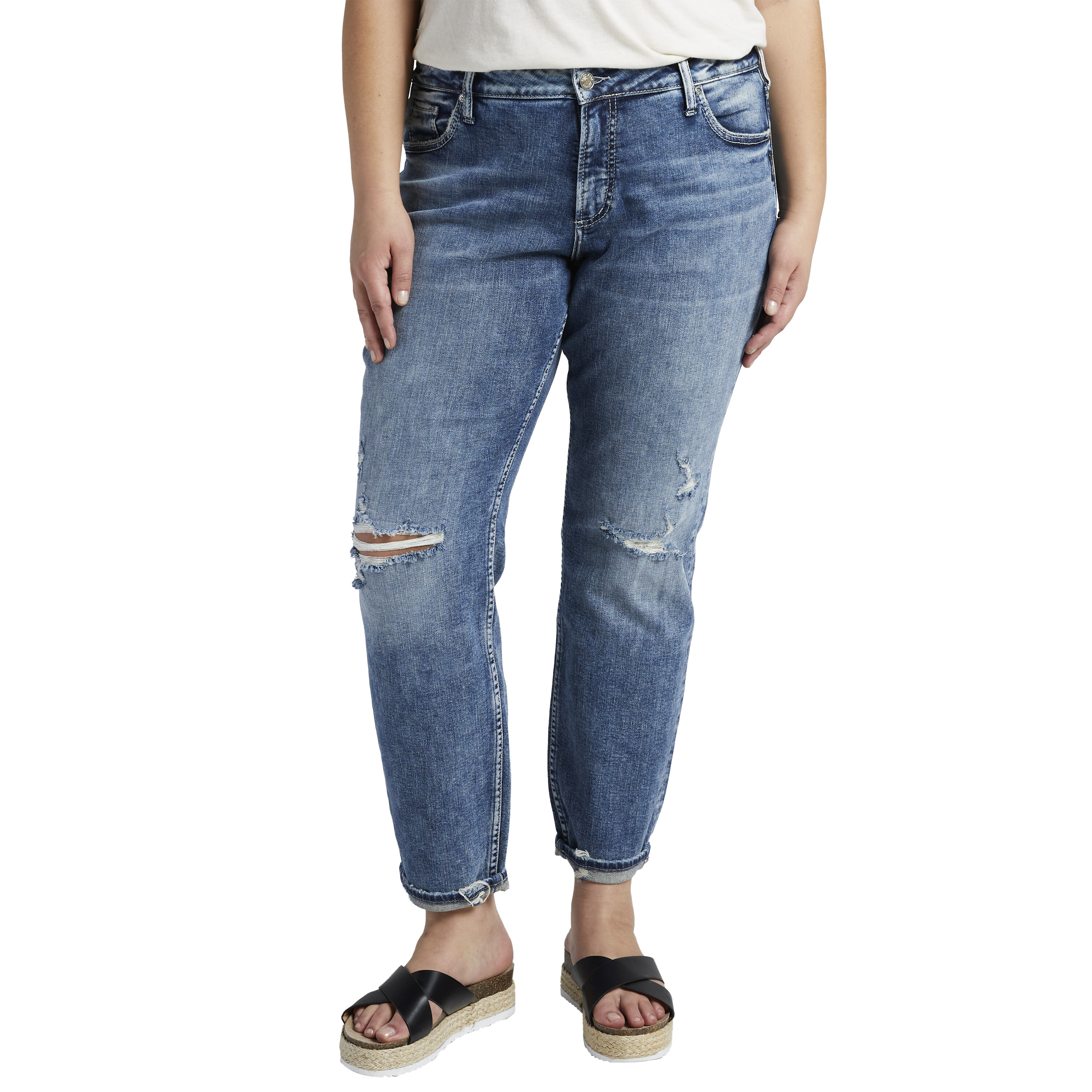 Imbracaminte Femei Silver Jeans Co Plus Size Boyfriend W27170SOC270 Indigo image7