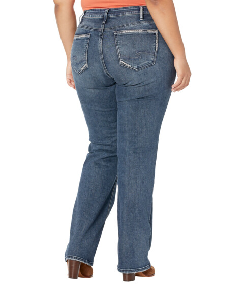 Imbracaminte Femei Silver Jeans Co Plus Size Elyse Mid-Rise Slim Bootcut Jeans W03601EPK368 Indigo image1