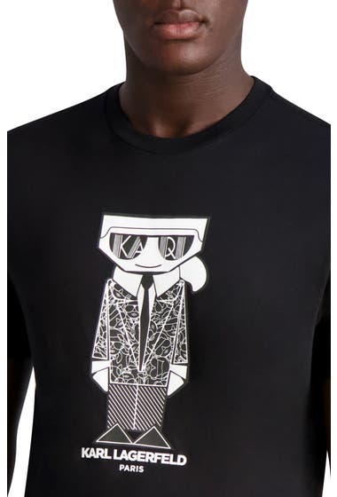 Imbracaminte Barbati Karl Lagerfeld Paris Karl Block Character Graphic T-Shirt Black image2