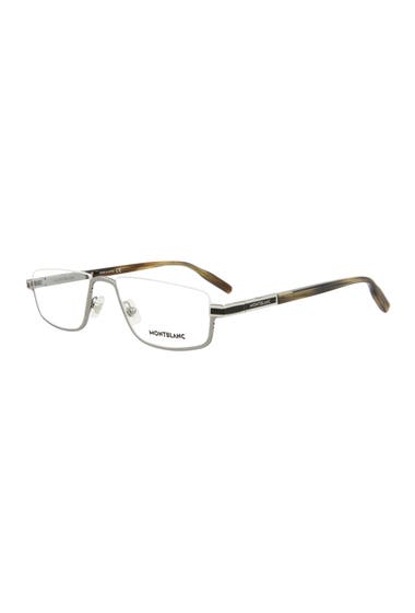 Ochelari Barbati Montblanc 55mm Bottom Half-Rim Optical Glasses Ruthenium Silver Transparent image1