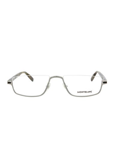 Ochelari Barbati Montblanc 55mm Bottom Half-Rim Optical Glasses Ruthenium Silver Transparent image