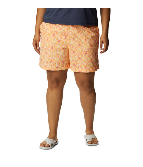 Imbracaminte Femei Columbia Plus Size Sandy Rivertrade II Printed Shorts PeachMini Hibiscus