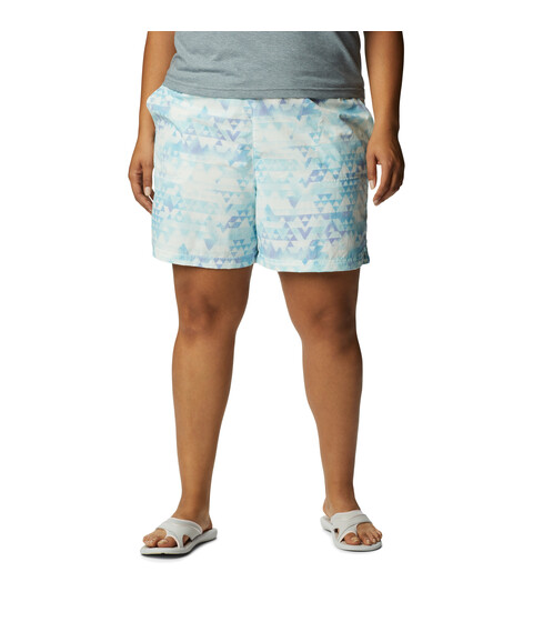 Imbracaminte Femei Columbia Plus Size Sandy Rivertrade II Printed Shorts Spring BlueDistant Peaks