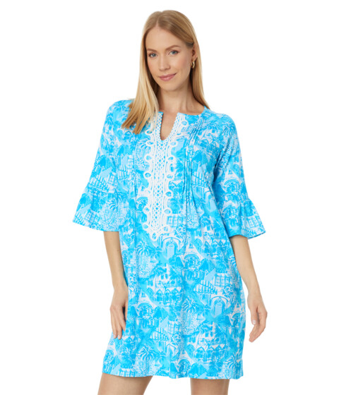 Imbracaminte Femei Lilly Pulitzer Krysta Dress Amalfi Blue Sunny State Of Mind