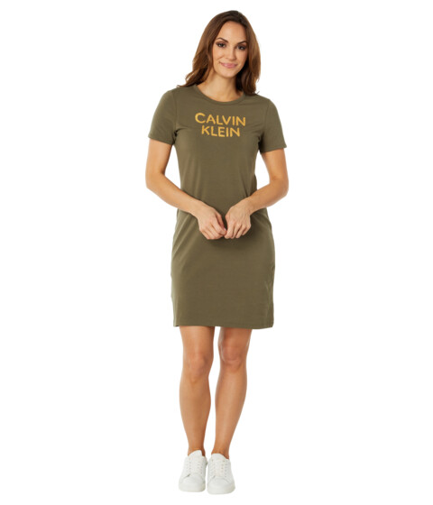 Imbracaminte Femei Calvin Klein Logo Shirtdress Caper