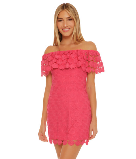 Imbracaminte Femei Trina Turk Barddot Crochet Off-the-Shoulder Dress Geranium