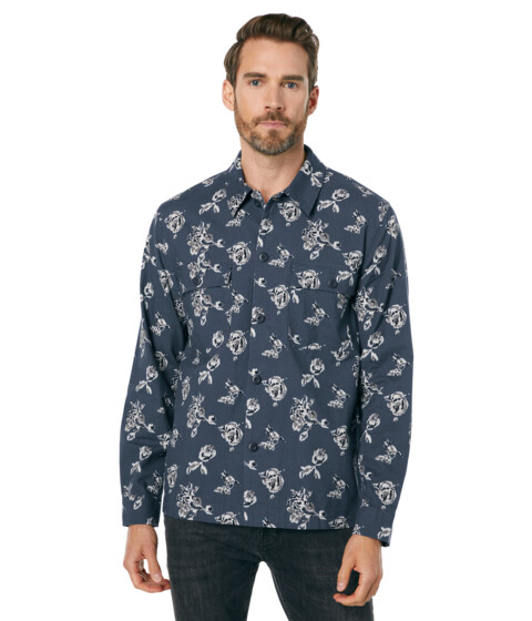 Imbracaminte Barbati Vince Ikat Floral Print Shirt Jacket Hematite
