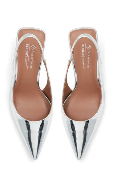 Incaltaminte Femei Call it SPRING Fame Clear Slingback Pump Silver image3