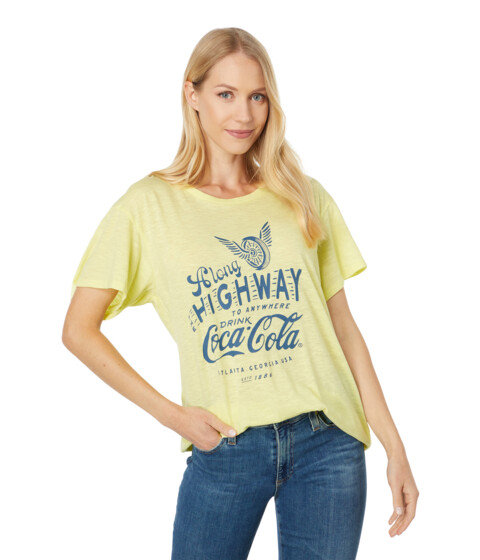 Imbracaminte Femei Wildfox Highway To Anywhere Tee Pale Lime Yellow